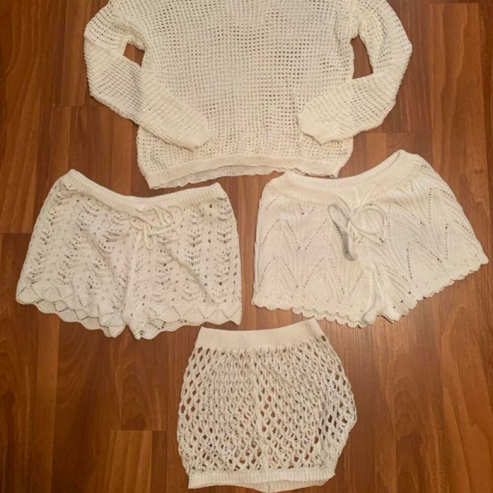 Sol-s Women's White and Cream Cover-ups